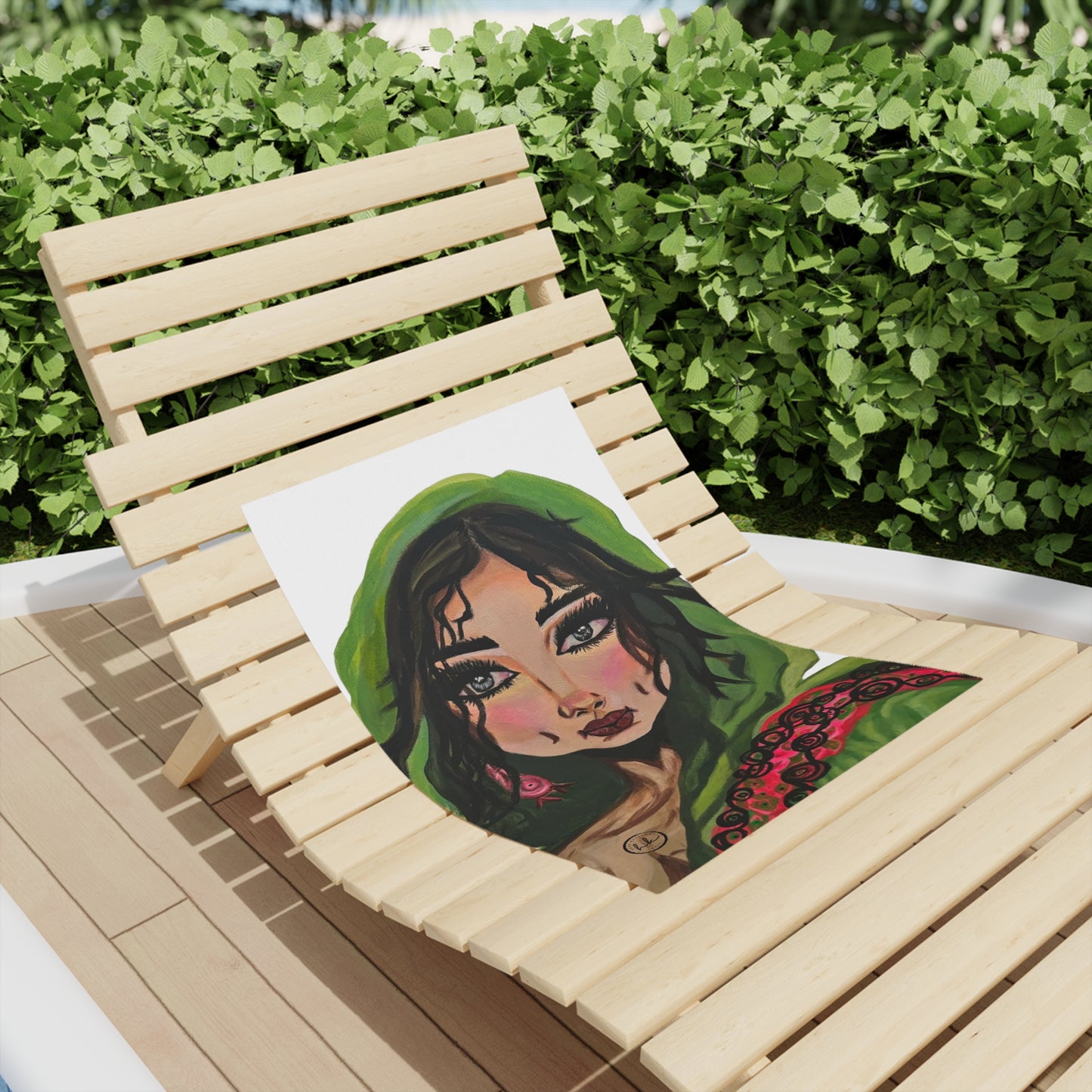 Beach Towel with "Sultana" Artwork