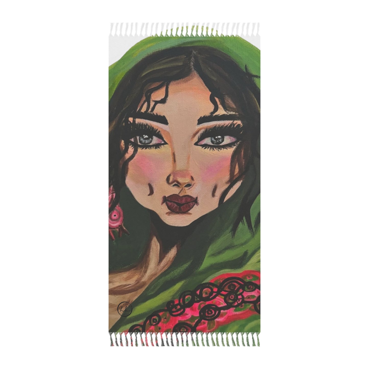 Boho Beach Cloth with "Sultana" Artwork