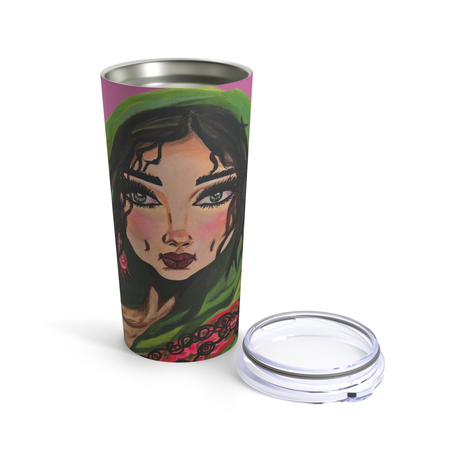 Pink Tumbler with "Sultana" Artwork