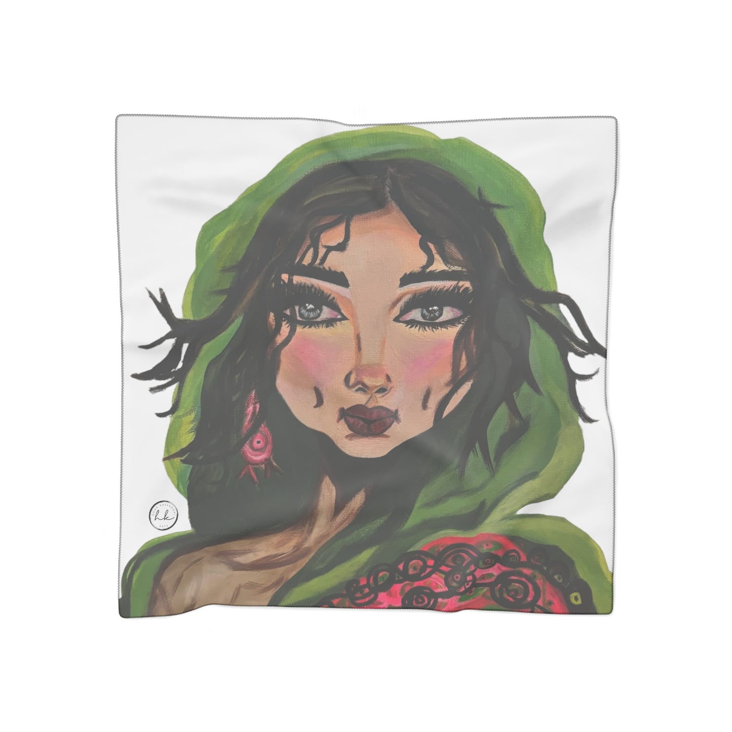 Poly Scarf with "Sultana" Artwork