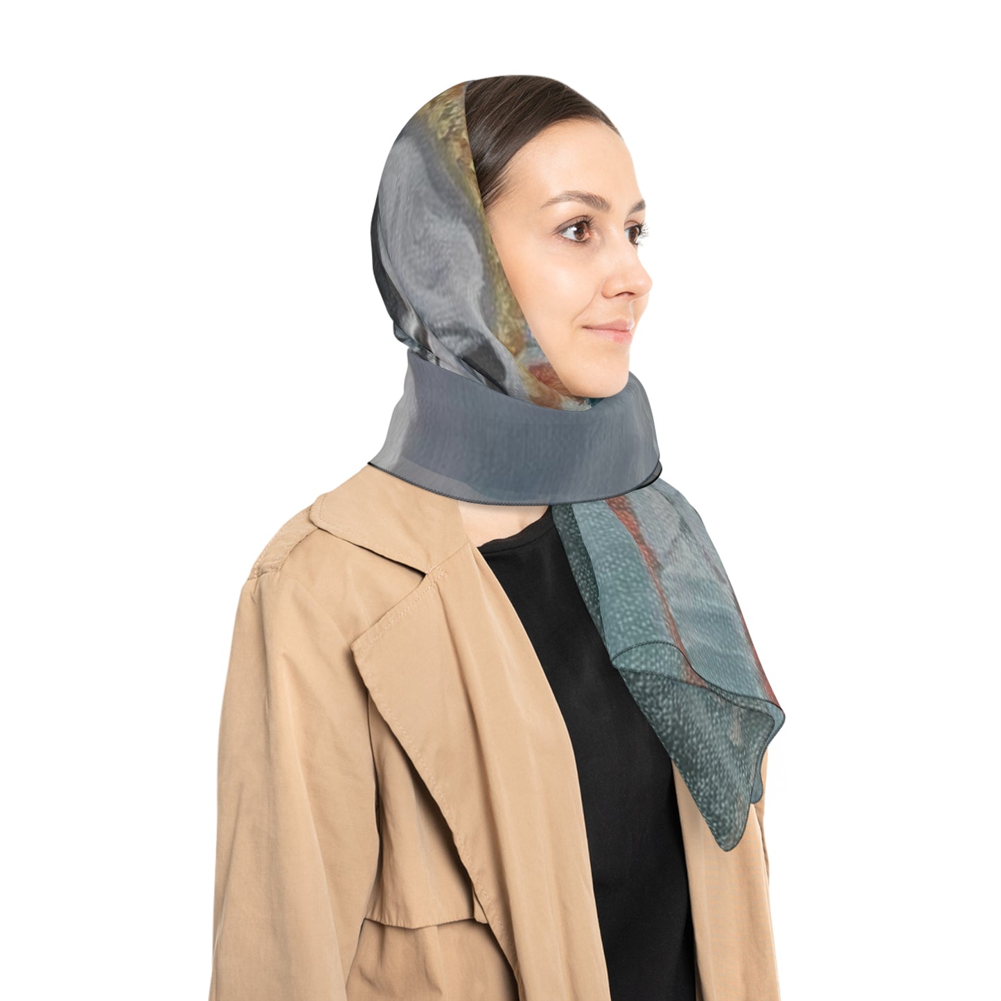 Poly Scarf with "Al-Mahra" Artwork
