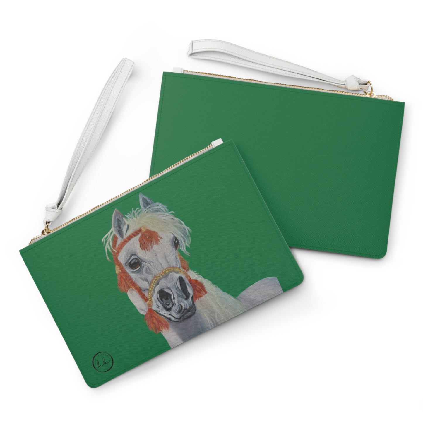 Green Clutch Bag with "Al-Mahra" Artwork