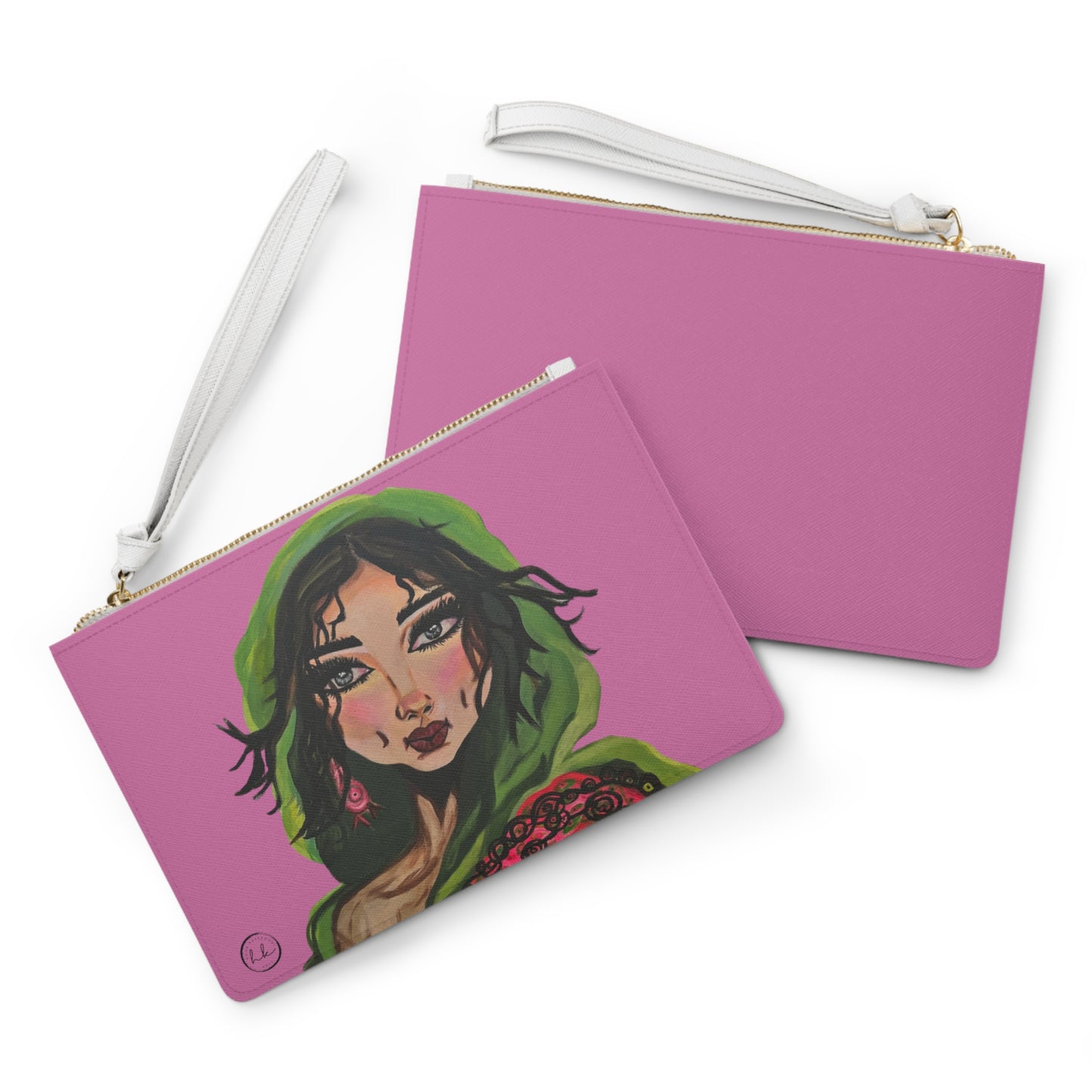 Pink Clutch Bag with "Sultana" Artwork
