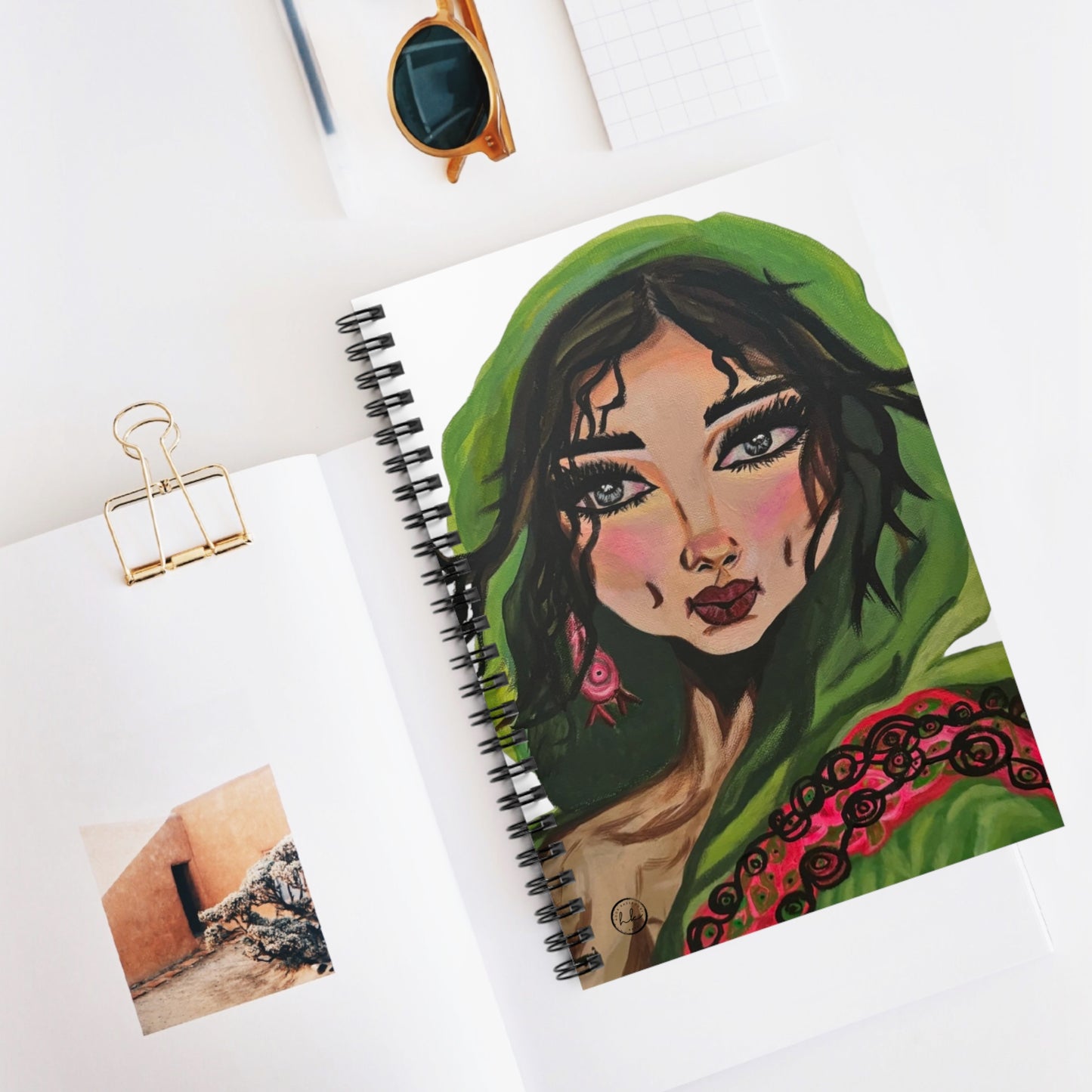 Spiral Notebook with "Sultana" Artwork