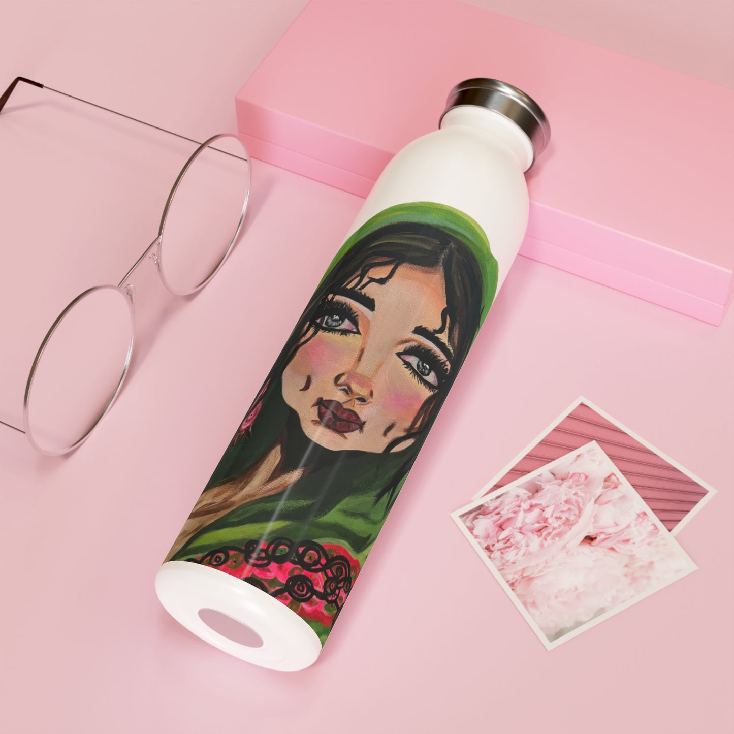 "Sultana"Artwork Slim Water Bottle