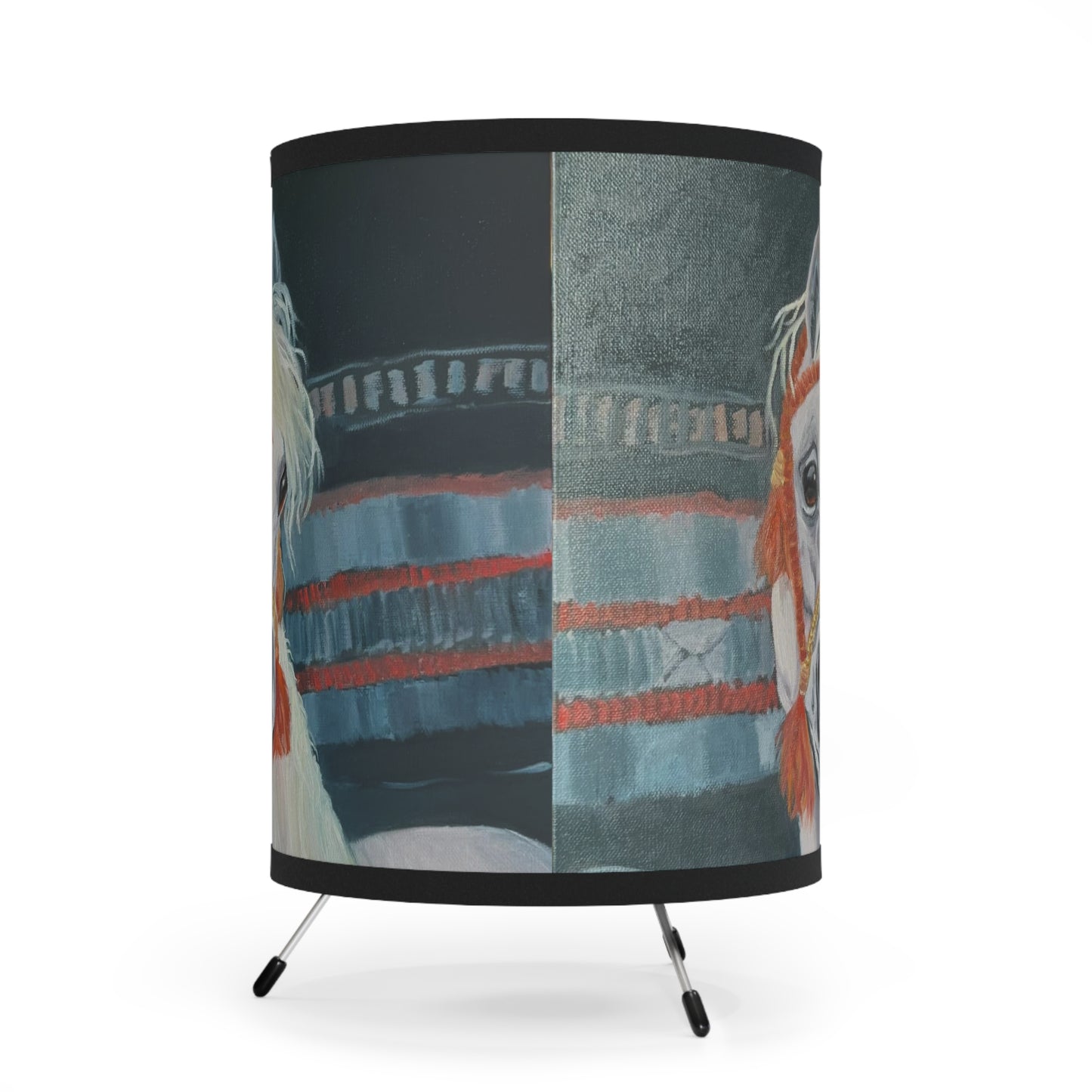 Tripod Lamp with “Al-Mahra” Artwork Shade