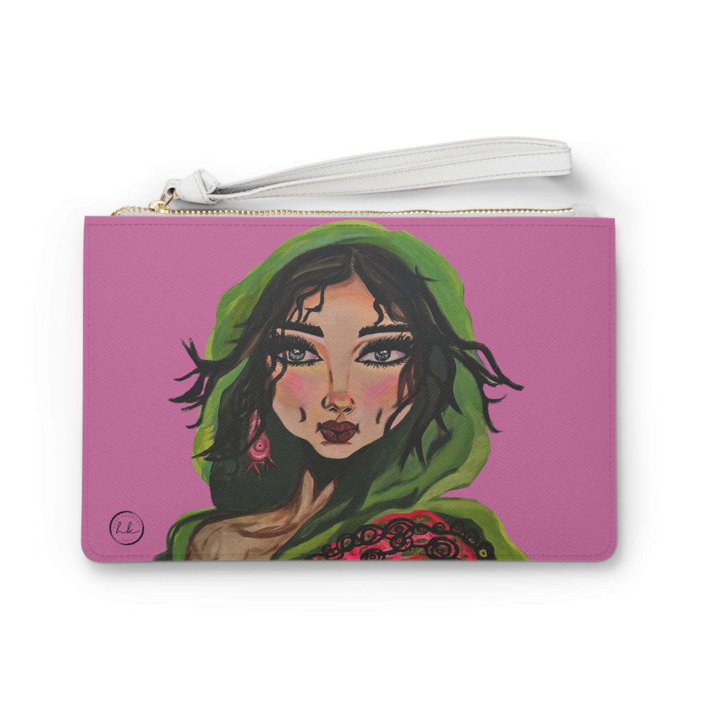 Pink Clutch Bag with "Sultana" Artwork