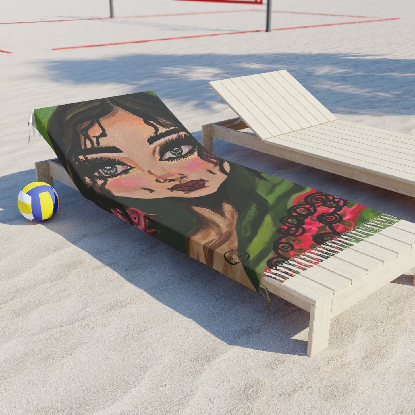 Boho Beach Cloth with "Sultana" Artwork