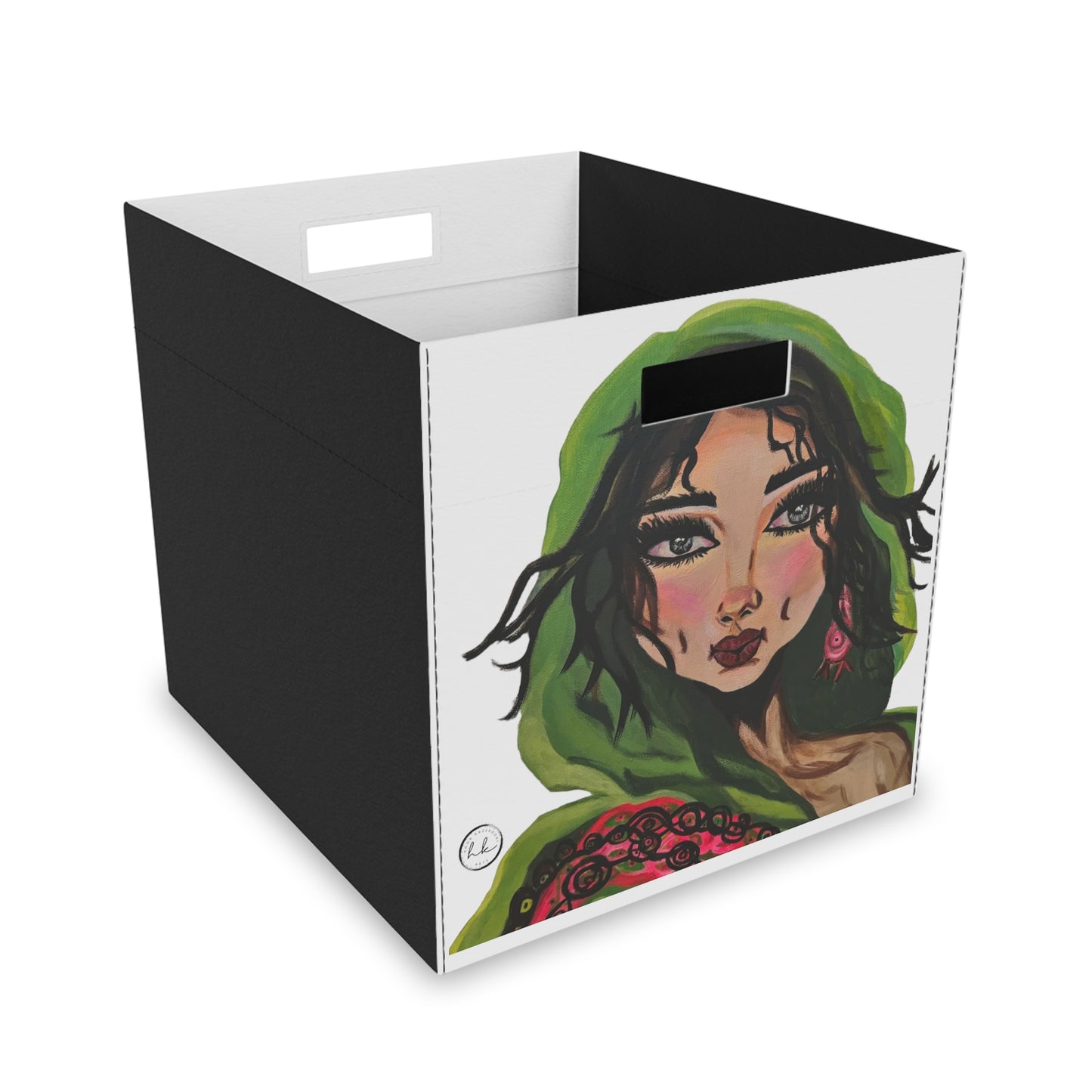Felt Storage Box with "Sultana" Artwork