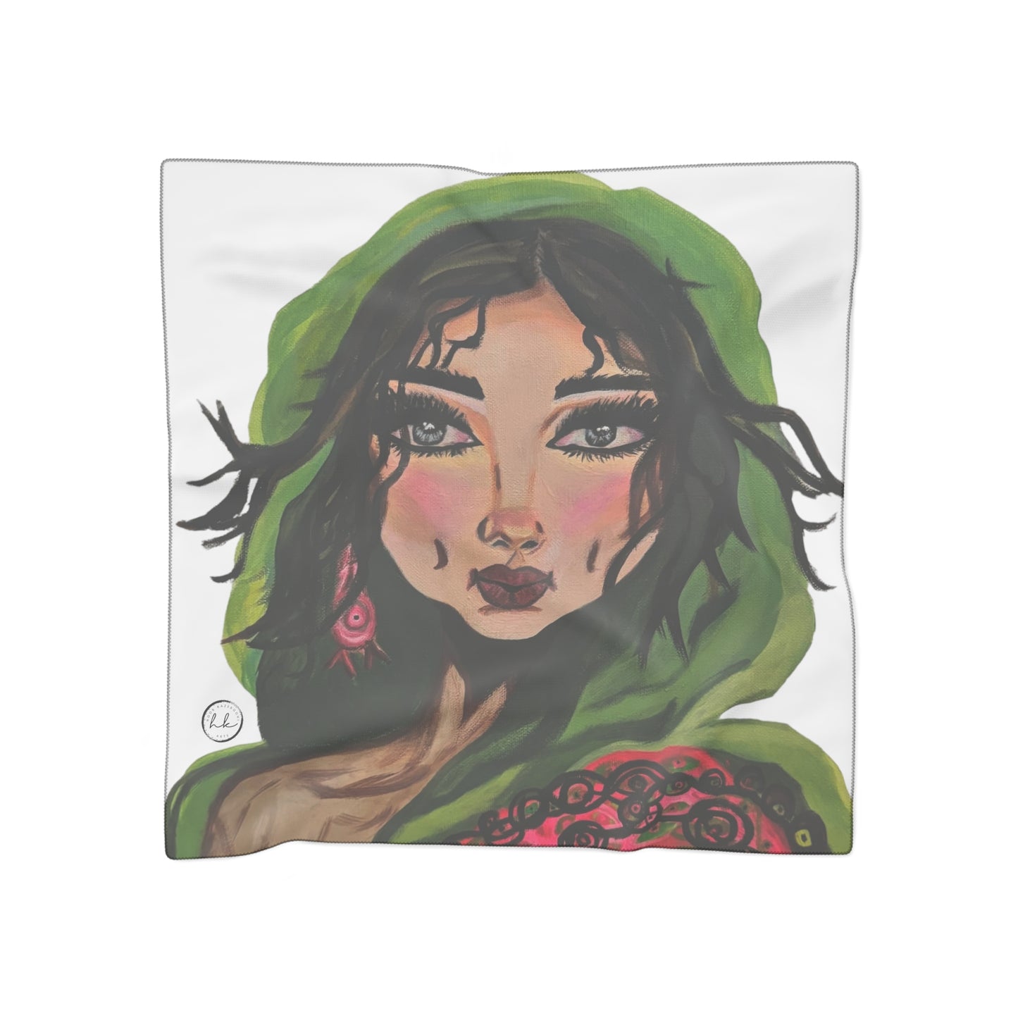 Poly Scarf with "Sultana" Artwork