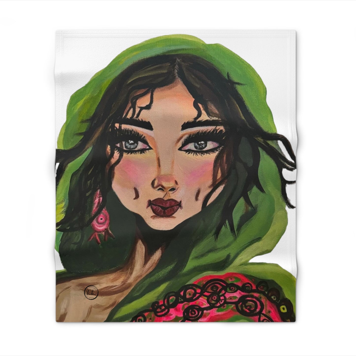"Sultana" Artwork Throw Blanket