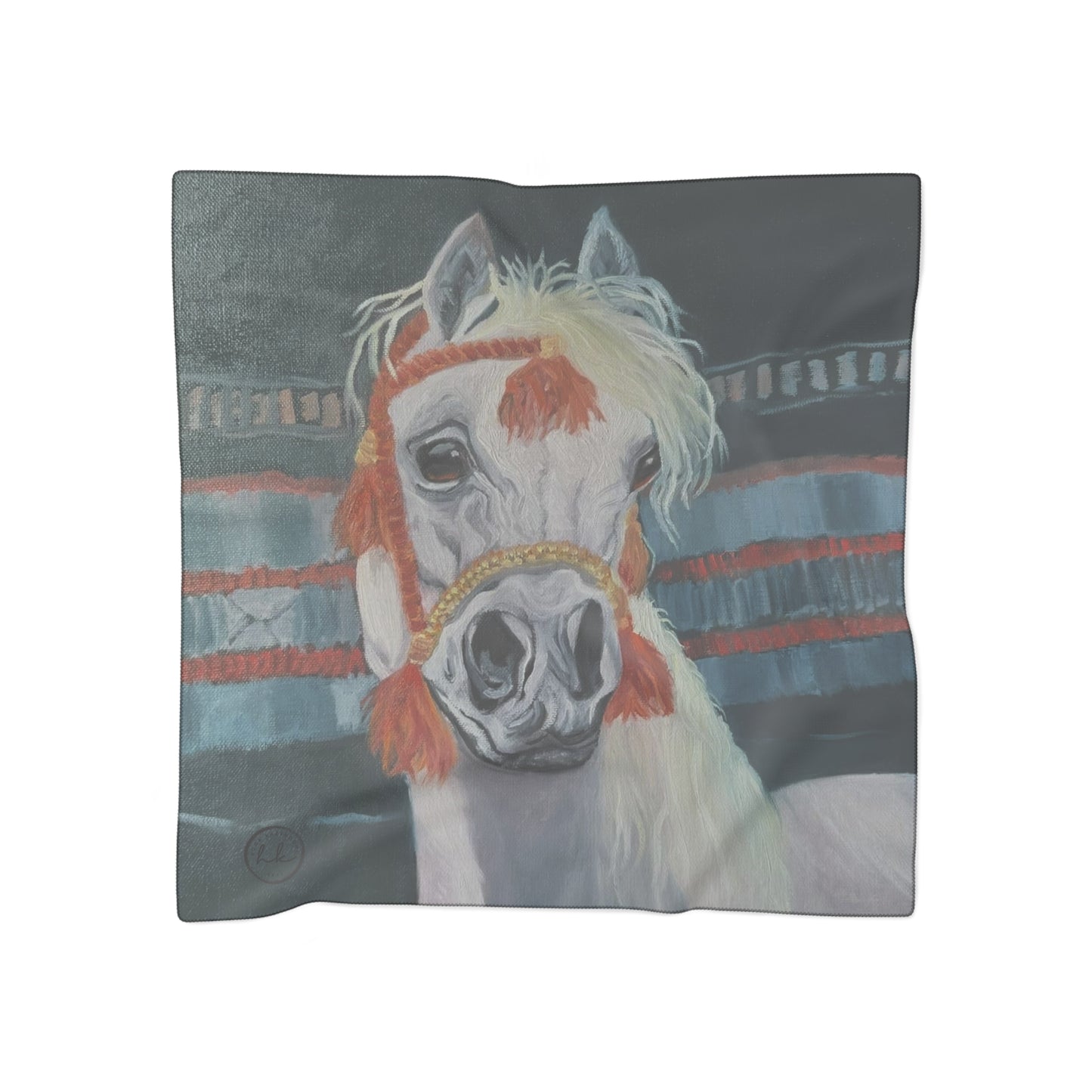 Poly Scarf with "Al-Mahra" Artwork