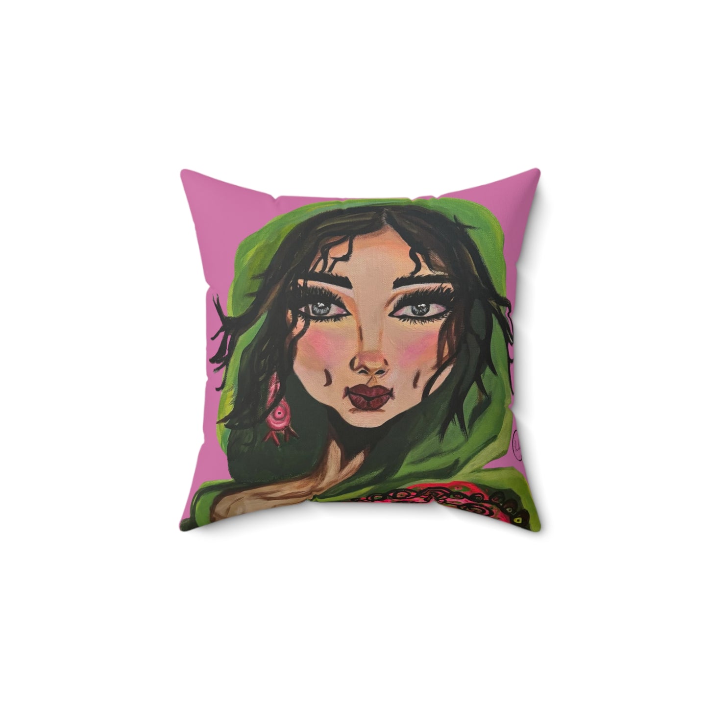 "Sultana" Artwork Square Pillow