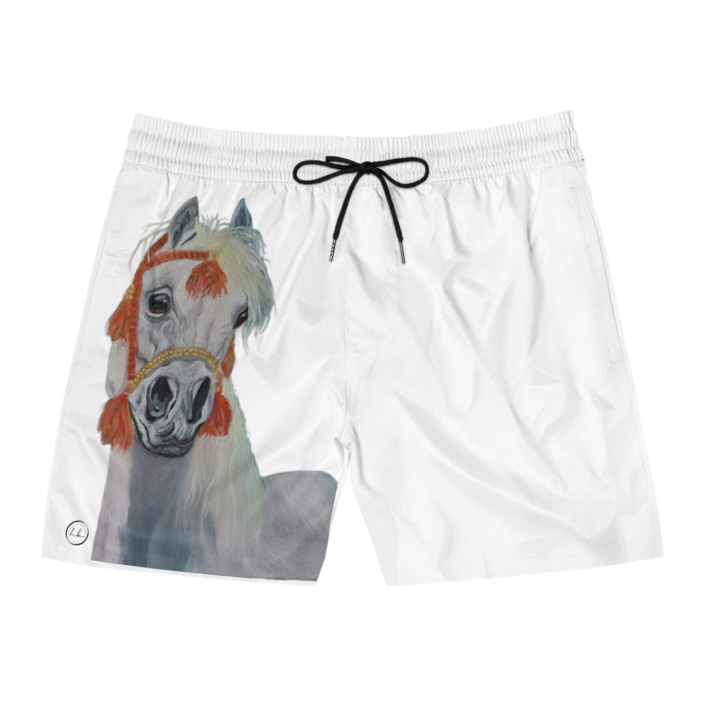 Men's Mid-Length Swim Shorts with "Al-Mahra" Artwork