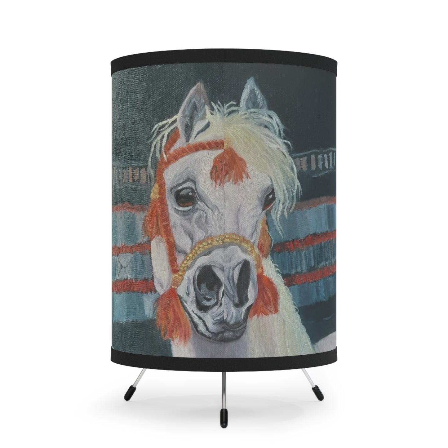 Tripod Lamp with “Al-Mahra” Artwork Shade