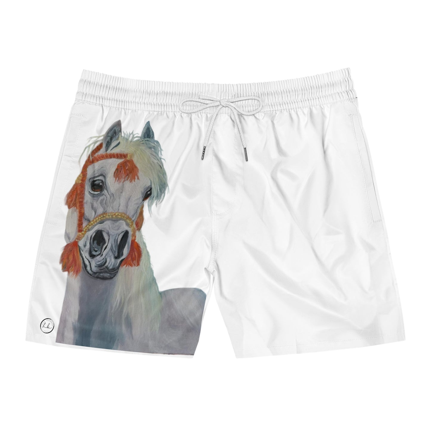 Men's Mid-Length Swim Shorts with "Al-Mahra" Artwork