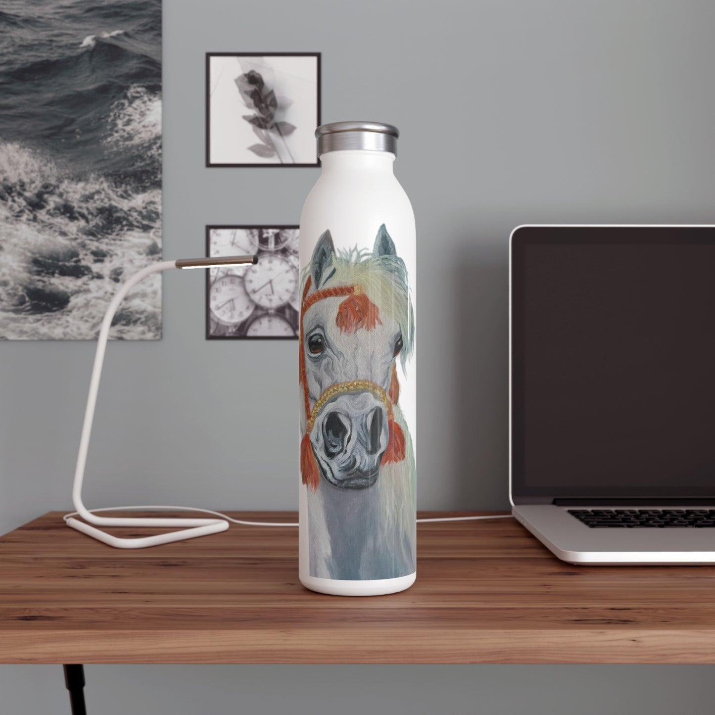"Al-Mahra"Artwork Slim Water Bottle