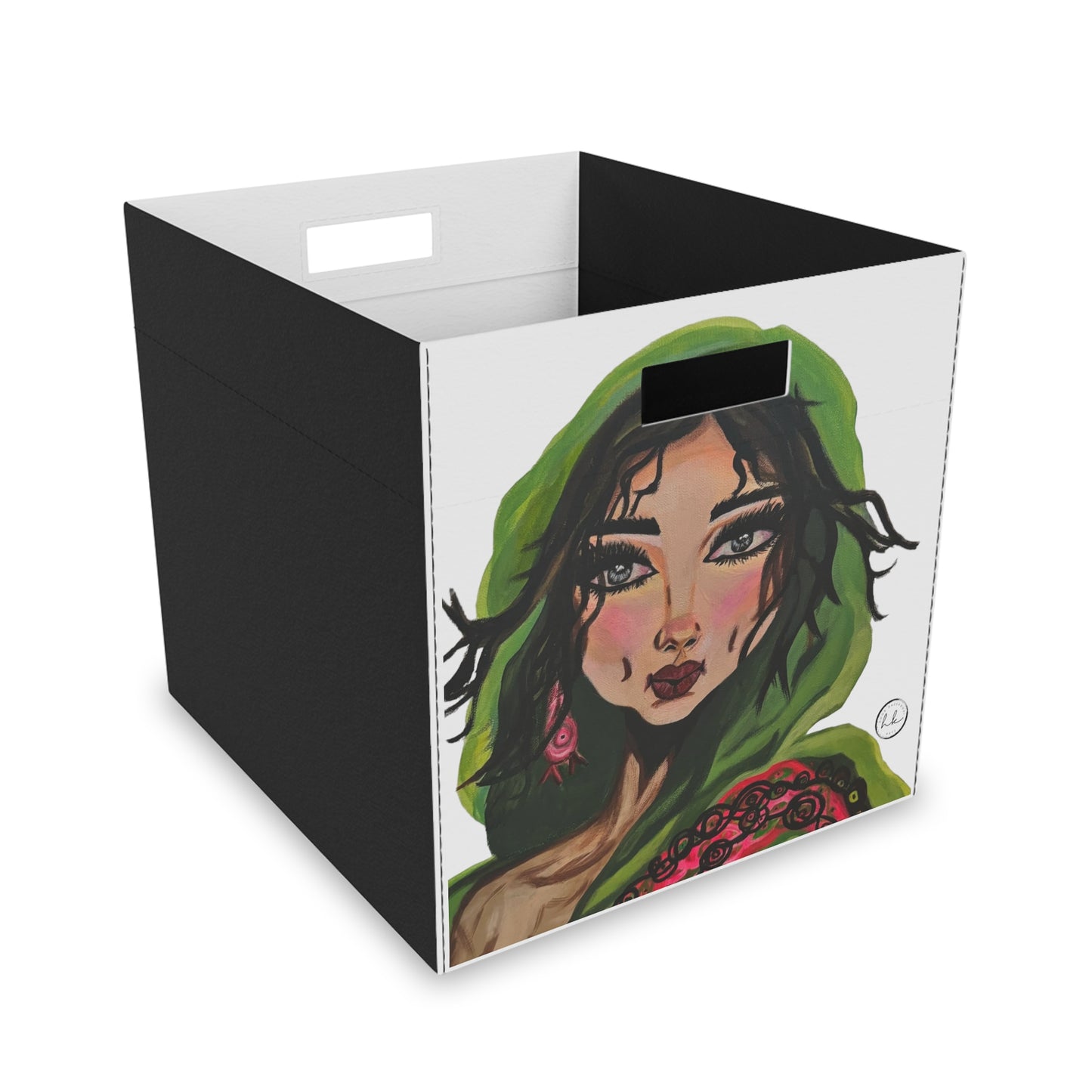 Felt Storage Box with "Sultana" Artwork