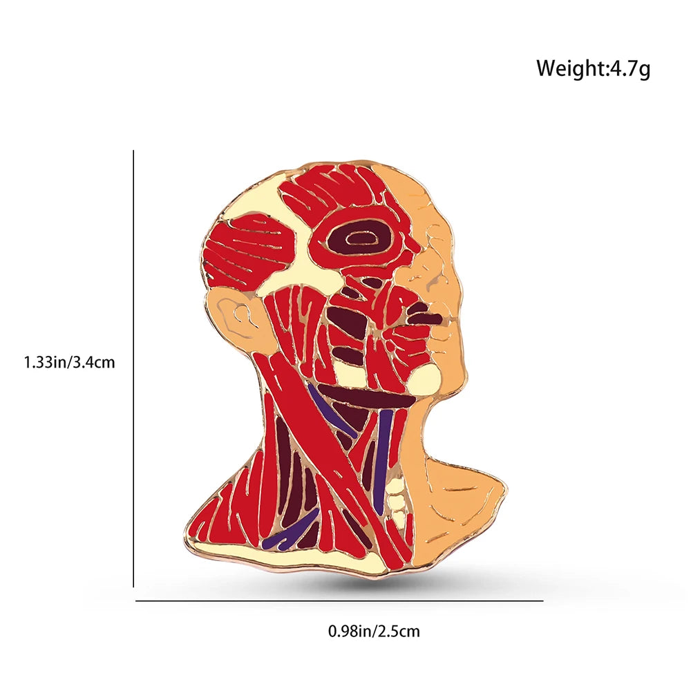 Abstract Portrait of a Man Pin