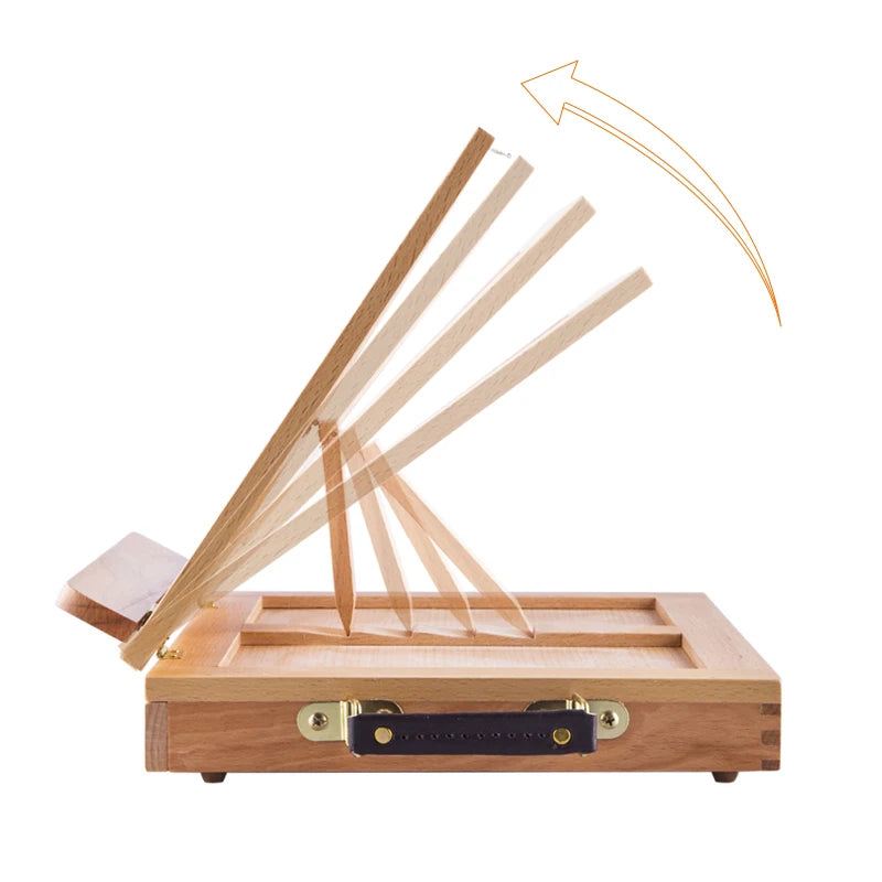 Portable Wooden Table Easel with Drawer Box
