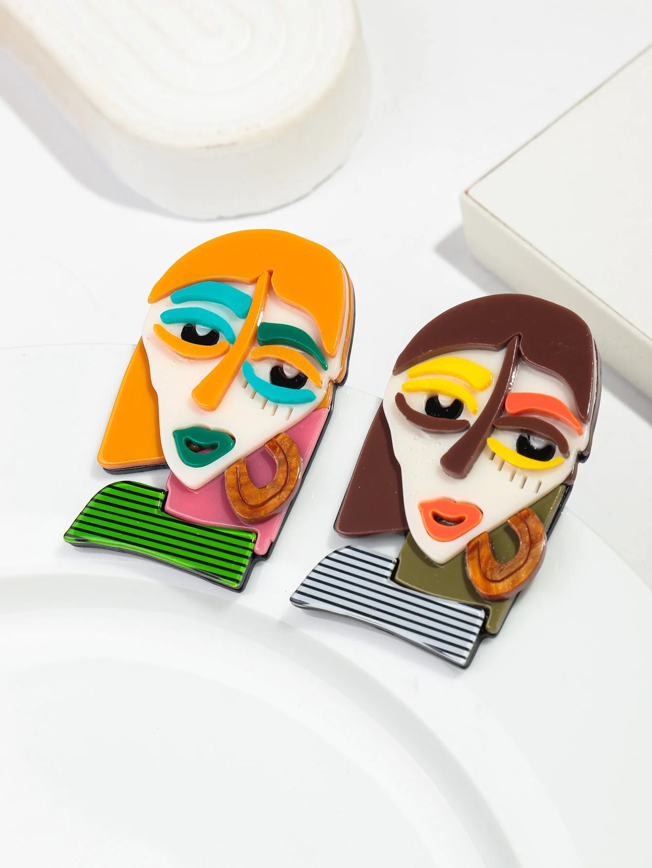 Acrylic Abstract Brooch