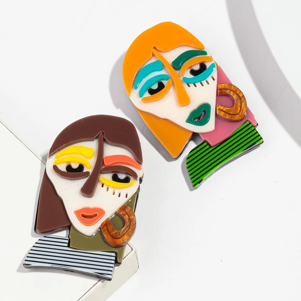 Acrylic Abstract Brooch
