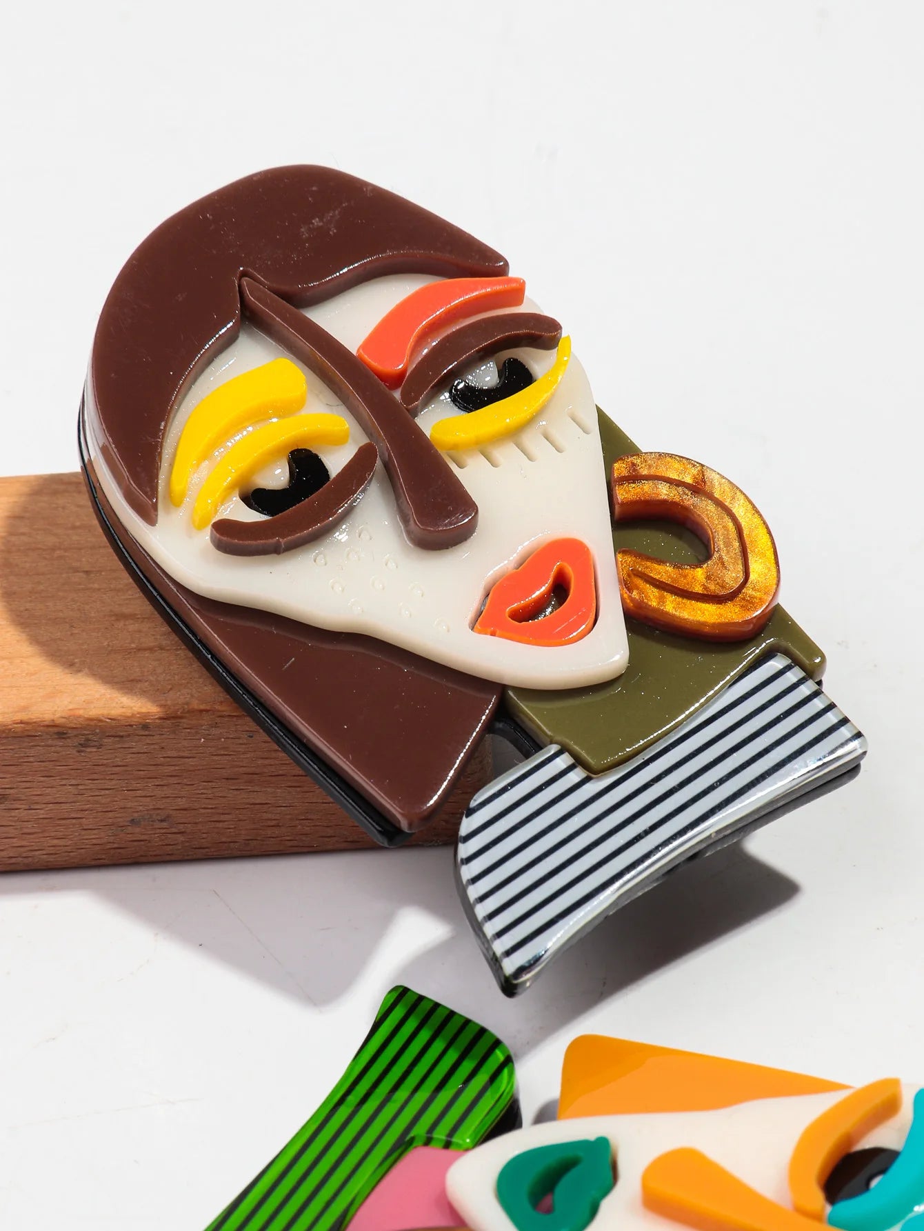 Acrylic Abstract Brooch