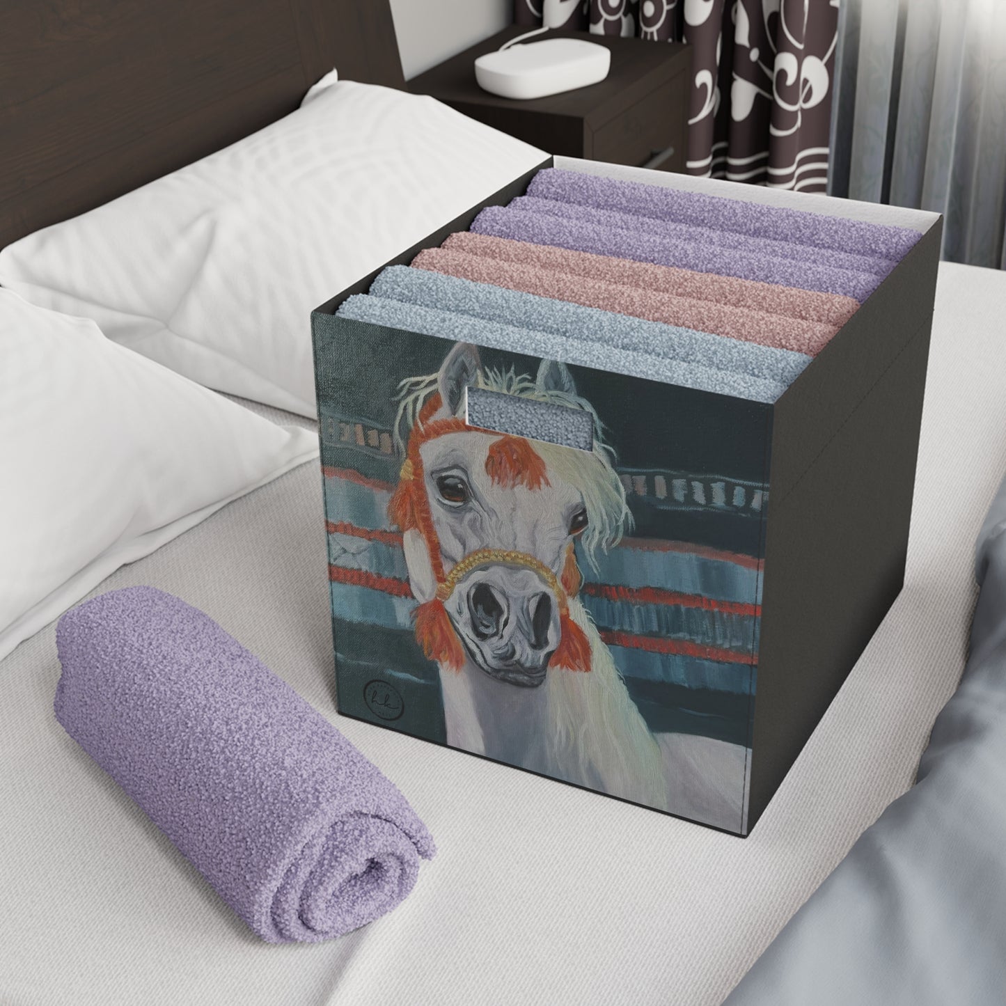 Felt Storage Box with "Al-Mahra" Artwork