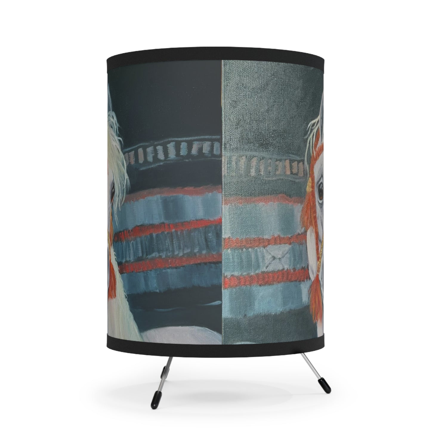 Tripod Lamp with “Al-Mahra” Artwork Shade